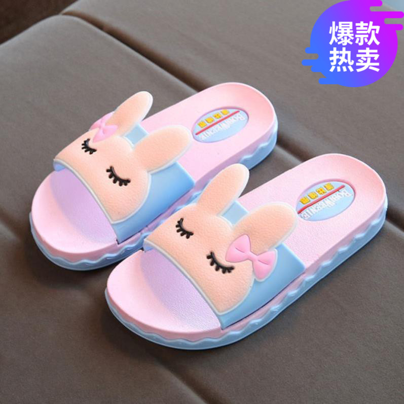 Beach Household New Children's Slippers Summer Indoor Anti-slip Foreign Style Korean Version Thick Bottom Two-year-old Boy Infant Summer