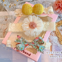 Baby hair accessories Baby full moon head flower Newborn photo hair band Year-old childrens headdress Bow princess crown