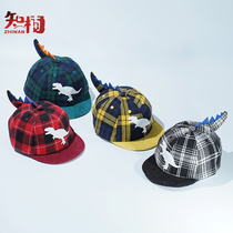 Childrens hats spring and autumn cartoon baseball caps cute dinosaur caps Korean boys and girls baby sunshade hats