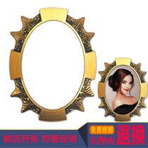 Italy imported porcelain image copper photo frame Old man relic image frame Tombstone Copper frame Porcelain image frame Picture frame custom