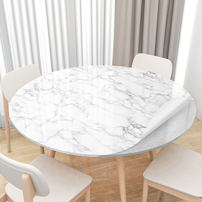 Desktop Sticker Refurbished Waterproof Anti-Grease Anti-Burn Self Adhesive Round Table Table Table Surface Cling Film Marble Table Sticker Cover Ugly