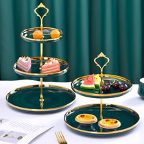 Nordic Fruit Plate 3 layers of afternoon tea pastry dessert tableware sweep display frame light luxury