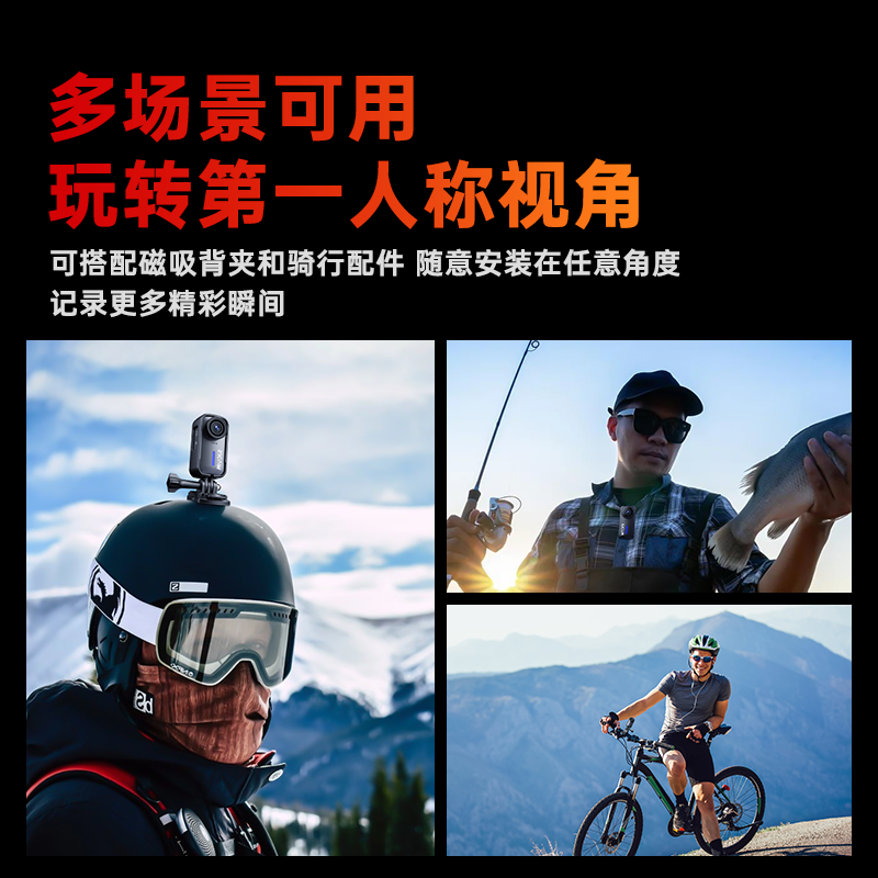 Sjcam Speedy C110 Thumb Action Camera Ultra-Clear 4K Motorcycle Recorder for Cycling Vlog, Not 360 Panoramic