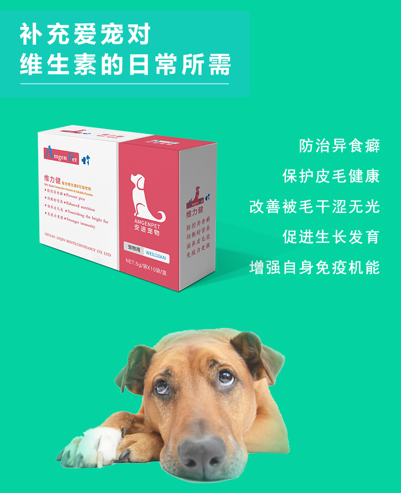 Anjin pet Wei Lijian vitamin tổng hợp b bột mèo chó rối loạn tiêu hóa viêm miệng nhật thực nuôi dưỡng lông - Cat / Dog Health bổ sung sữa cho chó bầu 