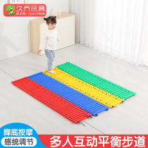 Early education sensory class training equipment childrens balance touch board trails single-plank bridge toys foot balance beam walkway