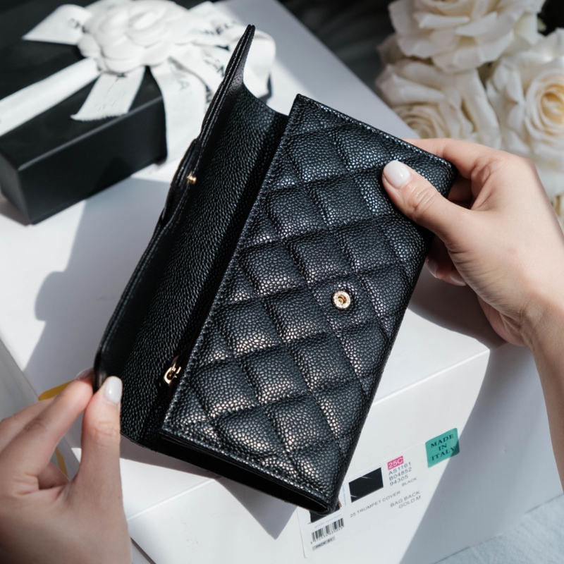 Cowhide Leather 80% off Diamond Pattern Wallet for Women, Long Wallet with Caviar Pattern, Ball Pattern Leather Wallet, Long Wallet, Plaid Clutch Bag