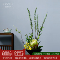 New Chinese zen simulation flower ornaments high-end dining table tea table Floral decoration decorative silk flowers Indoor living room fake flowers