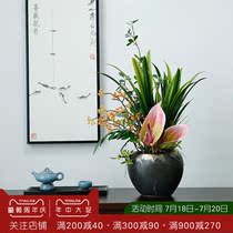 New Chinese zen simulation flower ornaments high-end dining table tea table Floral decoration decorative silk flowers Indoor living room fake flowers