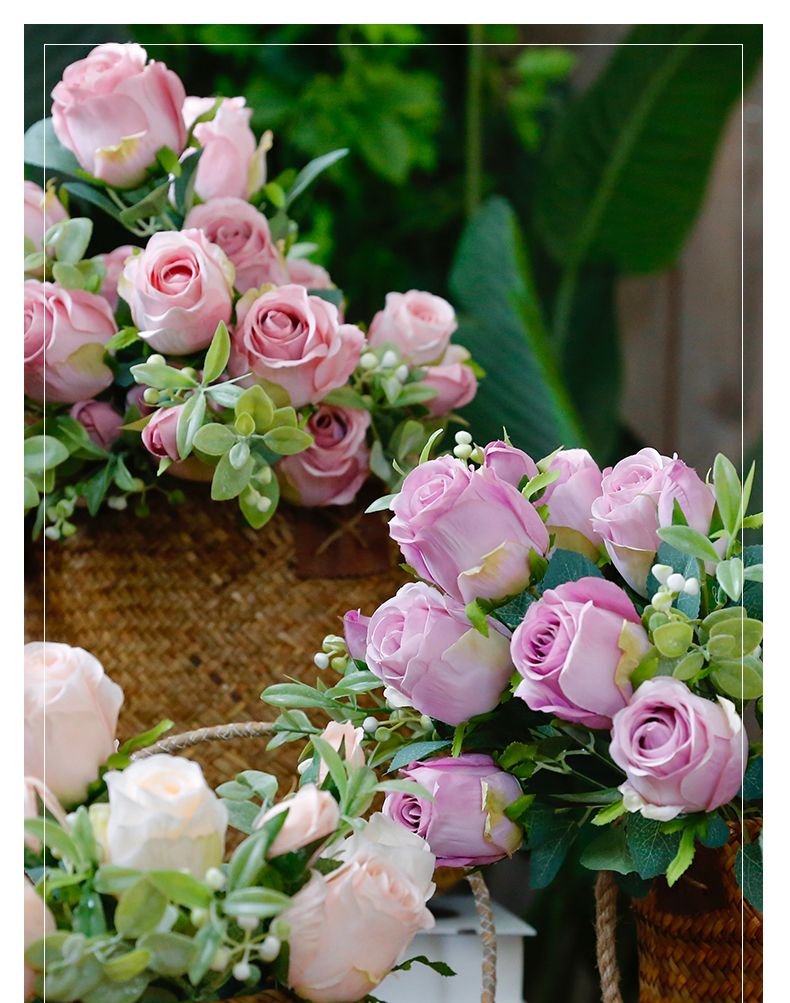 愛上花園 薔薇花開田園風保加利亞玫瑰花仿真假花花束家居客廳陶瓷瓶花擺件免運 露天拍賣 愛上花園 薔薇花開田園風保加利亞玫瑰花仿真假花花束家居客廳陶瓷瓶花擺件免運 露天拍賣