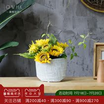 New Chinese zen simulation flower ornaments high-end dining table tea table Floral decoration decorative silk flowers Indoor living room fake flowers