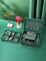 Jewelry box 2021 new high-end lock velvet hand jewelry jewelry storage box wedding Chinese style female princess Europe