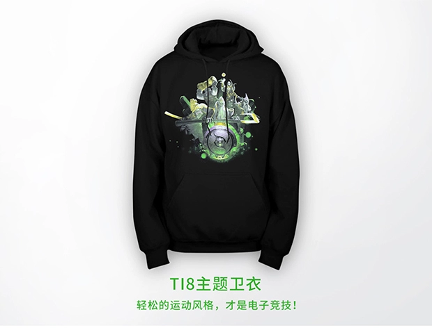 Áo đấu DOTA2TI8 Người chơi tham dự quốc tế 2018 có cùng thiết bị ngoại vi chính thức của VALVE thế giới màu đen hoàn hảo - Game Nhân vật liên quan