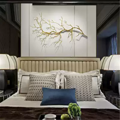 Hotel living room model room wall decorations wrought iron wall decoration creative home soft decoration metal branches