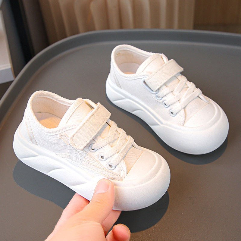 Girls' Canvas Shoes 2025 Autumn Style Children's White Shoes