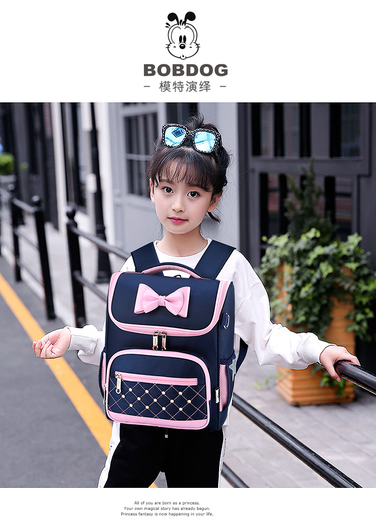 Babu đậu túi nữ sinh tiểu học 1-3-6 lớp ba công chúa cô gái nhẹ gánh gánh vai 5 - Túi bé / Ba lô / Hành lý cặp sách cho bé tiểu học
