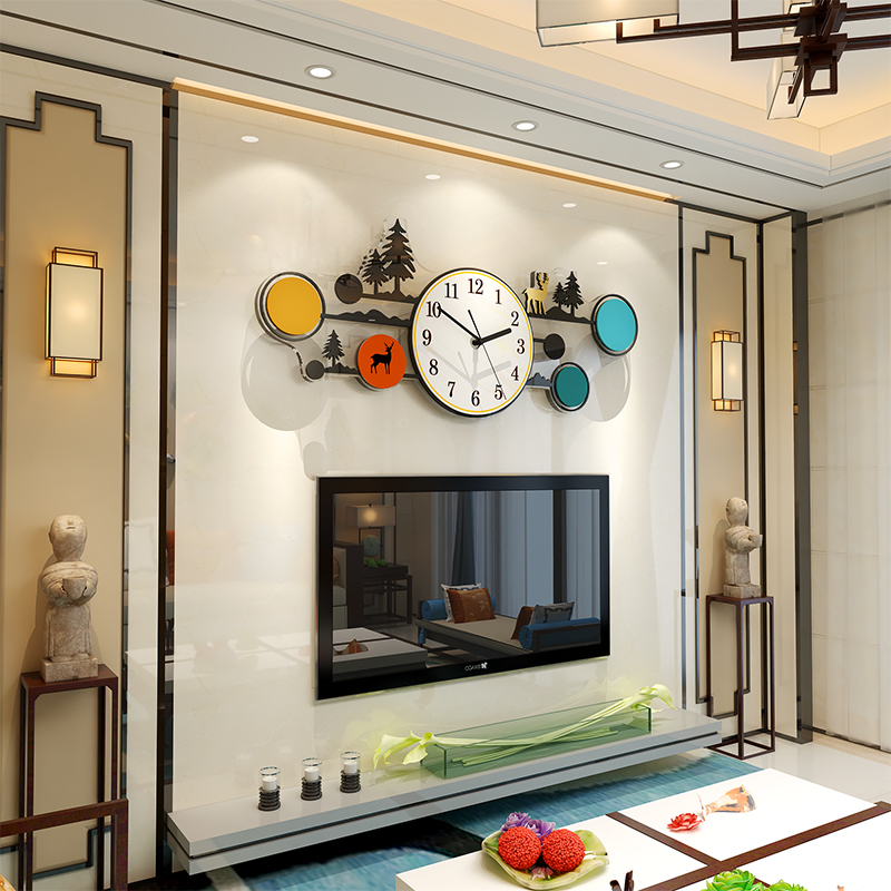 Nordic light luxury clock wall clock living room personality creative fashion home wall watch decoration mute net red clock hanging wall