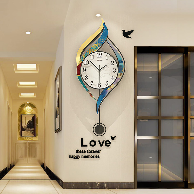 Light extravagant fashion watches and clocks hung in the living room modern minimalist atmosphere hanging wall clock creative home net red Nordic hanging table