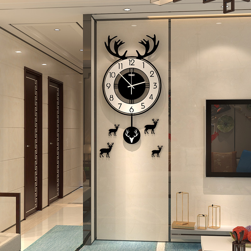 Beauty Seda Watches & Clocks Hung Clocks Living Room Nordic Clock Personality Creative Tide Modern Minima Fashion Hanging Watch Home Watch