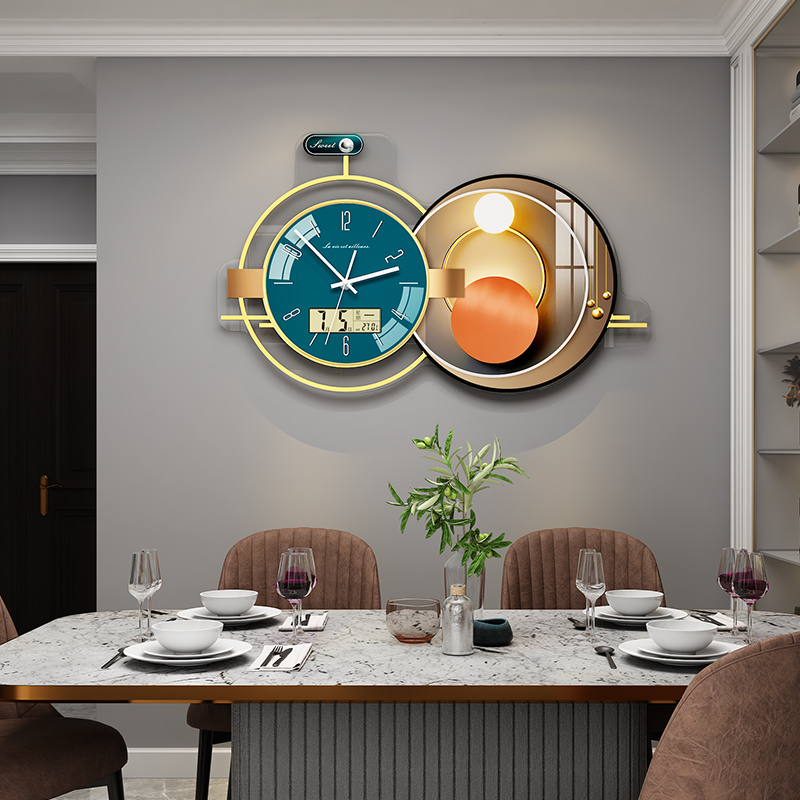 Net red Nordic light luxury living room home fashion clock wall clock decoration wall dining room hanging clock simple atmosphere