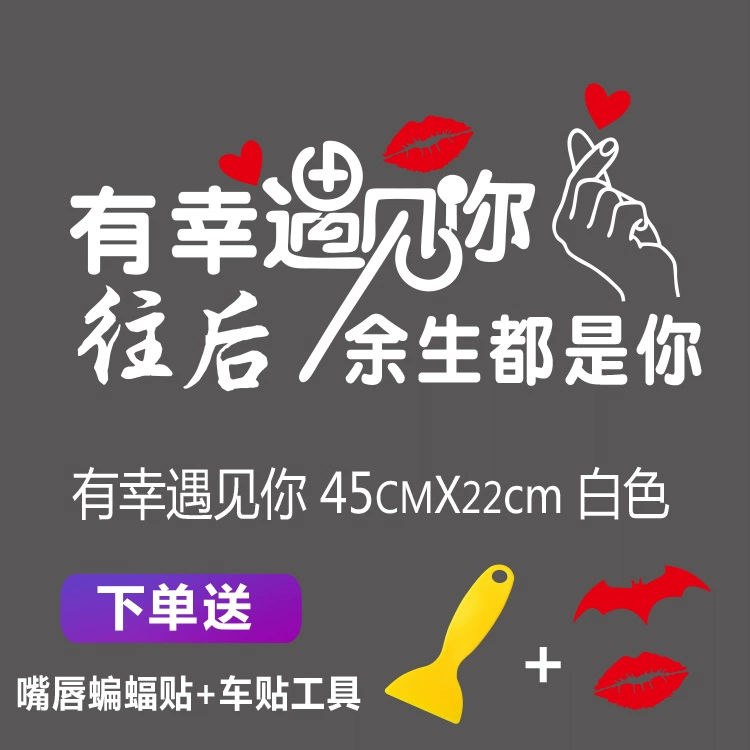 Nhãn dán cửa sổ trời ô tô, gặp bạn sau, bánh sau, cửa sổ trời trang trí sáng tạo và cá tính, nhãn dán xe nổi tiếng trên Internet đầy cảm hứng tem xe ô to đẹp 