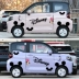 Nhãn dán xe kem Chery QQ Nhãn dán trang trí sửa đổi Mickey Wuling mini cá tính Chuột Mickey nhãn dán thân xe hoạt hình logo các loại xe ô tô 