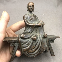 Antique miscellaneous bronze bench Buddha sitting Buddha home craft ornament bronze medium