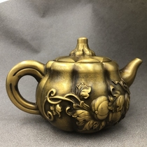 Copper kettle teapot teapot with cucumber pumpkin pot can be practical wine pot   home furnishing body weight