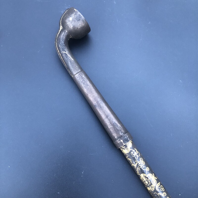 Cigarette pot, smoking set, super long tobacco rod, old-fashioned cigarette bag, nostalgic object, home craft decoration, tobacco rod