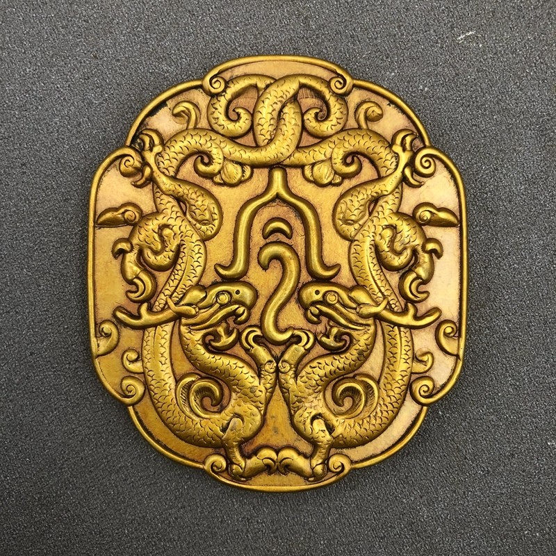 Ancient Play Miscellaneous Grand Han General Token Tiger Fu Fu Fu Fu Fu Gold Home Craft Swing Piece 