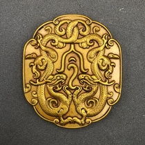 Ancient Play Miscellaneous Grand Han General Token Tiger Fu Fu Fu Fu Fu Gold Home Craft Swing Piece