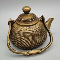 Teapot kettle old-fashioned kettle Republic of China bronze Ming Xuande kettle retro Five Blessings and Longevity kettle wine kettle