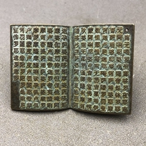 Ancient Play Miscellaneous Bronze Book Great Tragically Cursive and Pendant Home Craft Pendulum handlebar piece small number