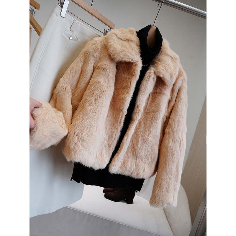 Premium Limited Edition 30% off Rare and Precious~ Angora Rabbit Fur Lapel Fur Coat for Women《Hyzh141》 Premium Limited Edition 30% off Rare and Precious~ Angora Rabbit Fur Lapel Fur Coat for Women《Hyzh141》
