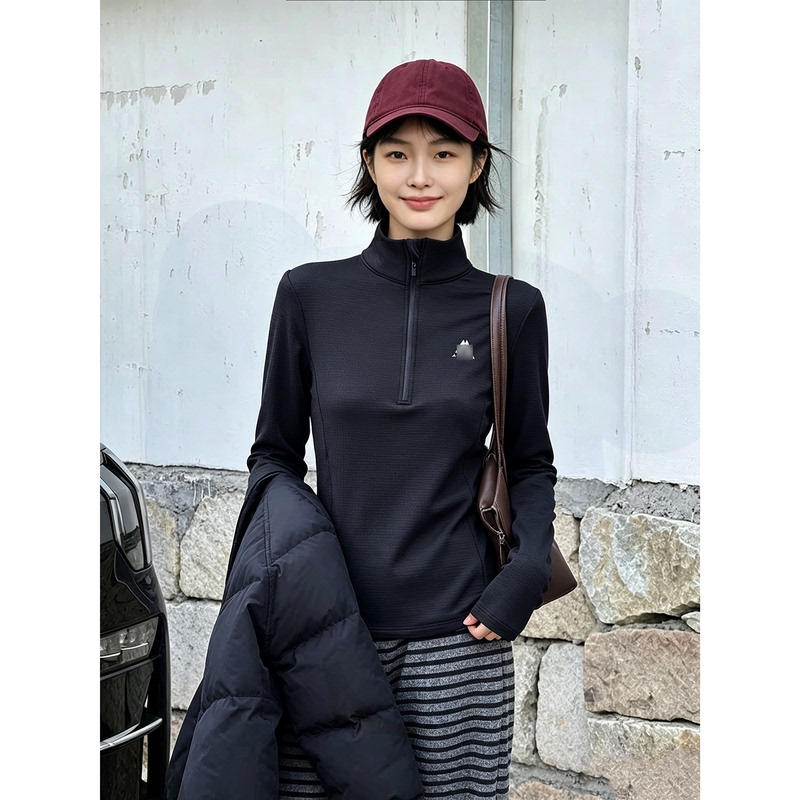 Store Anniversary Big Sale 50% off - No Restraints on Quantities! Four-Way Stretch Mountaineering and Cycling Half-Zip Top for Women `Ezzw008