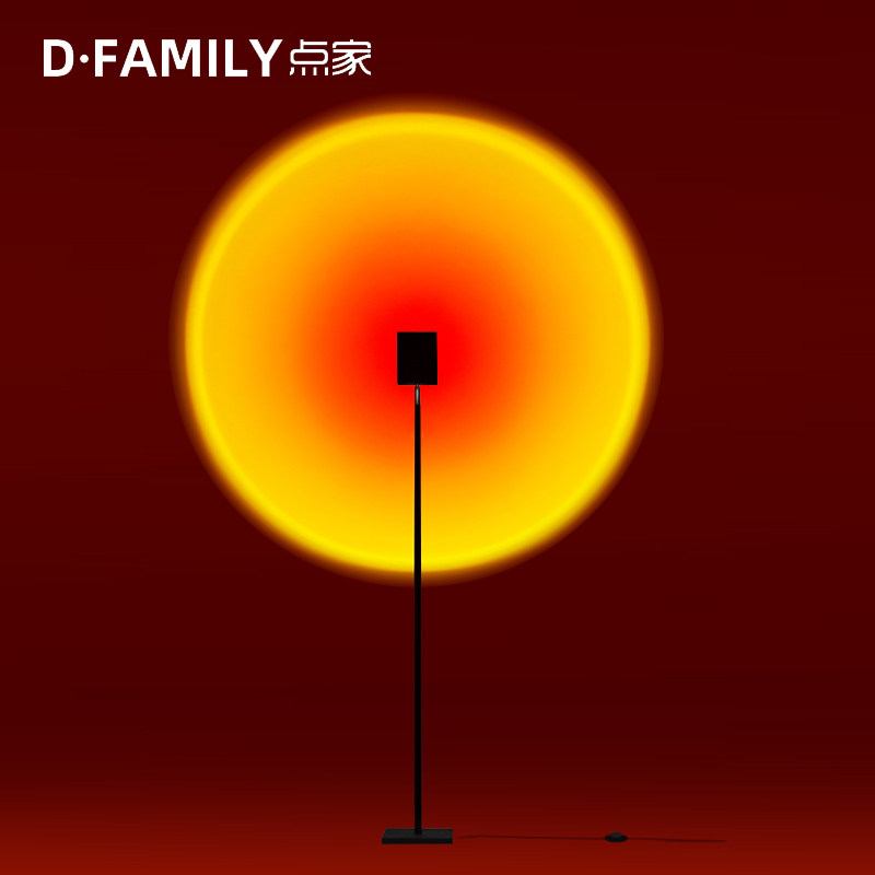 Sun does not set lamp projection sunset lamp living room creative decoration personality sunset net red atmosphere rainbow bar floor lamp