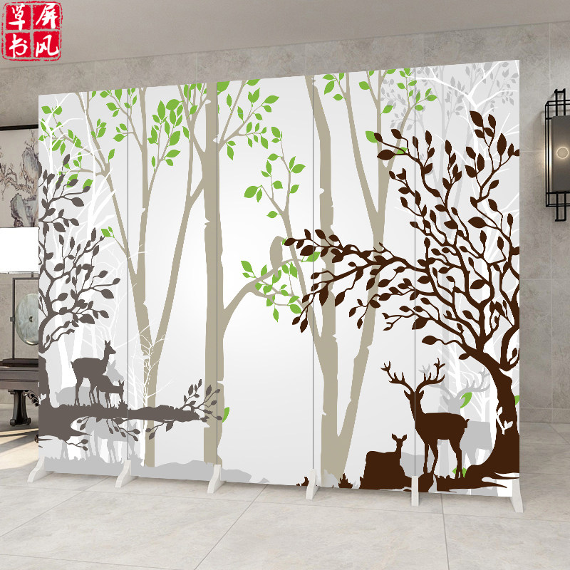 Nordic elk screen partition wall simple modern home cover home office decoration folding mobile porch