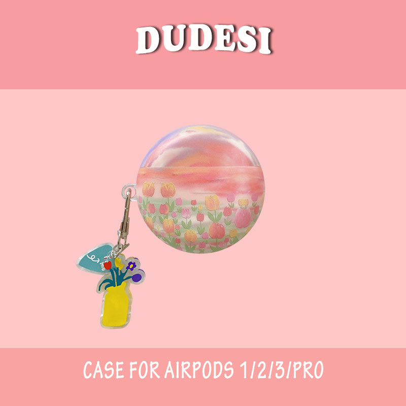 Late Xia pink tulip suitable for Huawei freebuds4 protective sleeve Freebüspro wireless Bluetooth headphone sleeve free4 generation protection shell silicone gel soft 3 new four-generation headphones