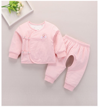 Newborn baby clothes Spring and autumn winter thin cotton newborn coat cotton split cotton suit