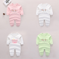 Newborn baby clothes Spring and Autumn Winter cotton thin monk toddlers ha clothes bottom male and female baby jumpsuit