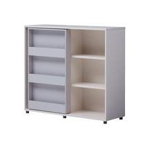 Yi Lun Home iloom childrens toy rack Montessori baby bookshelf sliding door cabinet finishing locker storage cabinet