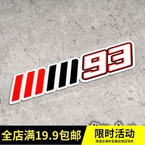 No. 93 Marquez MARQUEZ motorcycle GP helmet sticker motorcycle sponsor electric vehicle modified reflective sticker