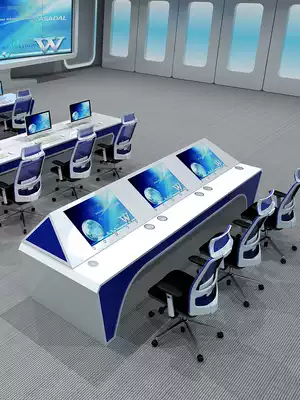 Changchuang A8 monitoring console console Luxury technology sense light belt custom touch screen Video center console Monitoring console Command center dispatching desk Office computer workbench