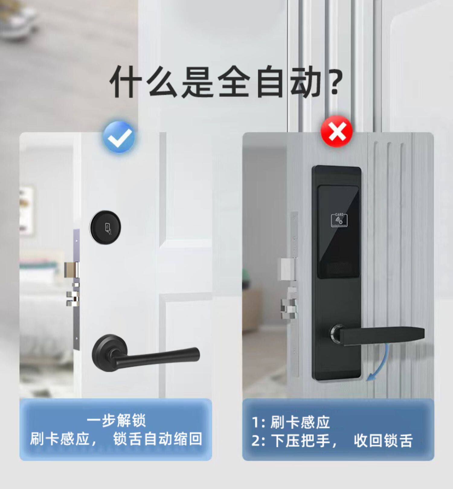 Электронный замок 5星级分体酒店门锁全自动宾馆刷卡锁公寓民宿分离式静音智能门锁