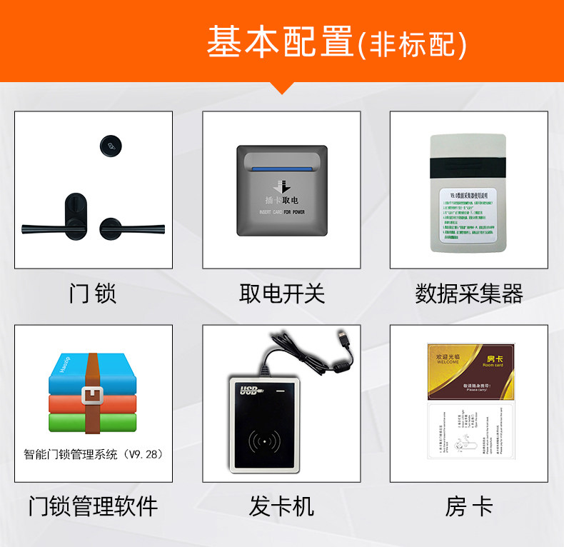 Электронный замок 5星级分体酒店门锁全自动宾馆刷卡锁公寓民宿分离式静音智能门锁