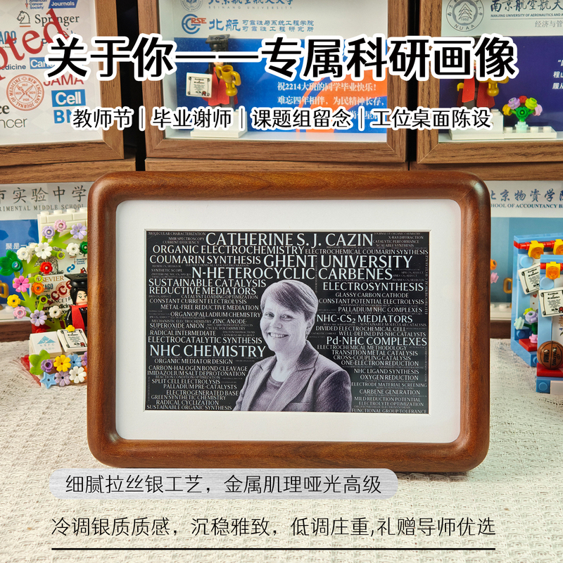 About Your Exclusive Research Portrait, Research Word Cloud Photo Frame Gift, Master'S/Doktorand's Gold/Silver Craft, Mentor's Birthday
