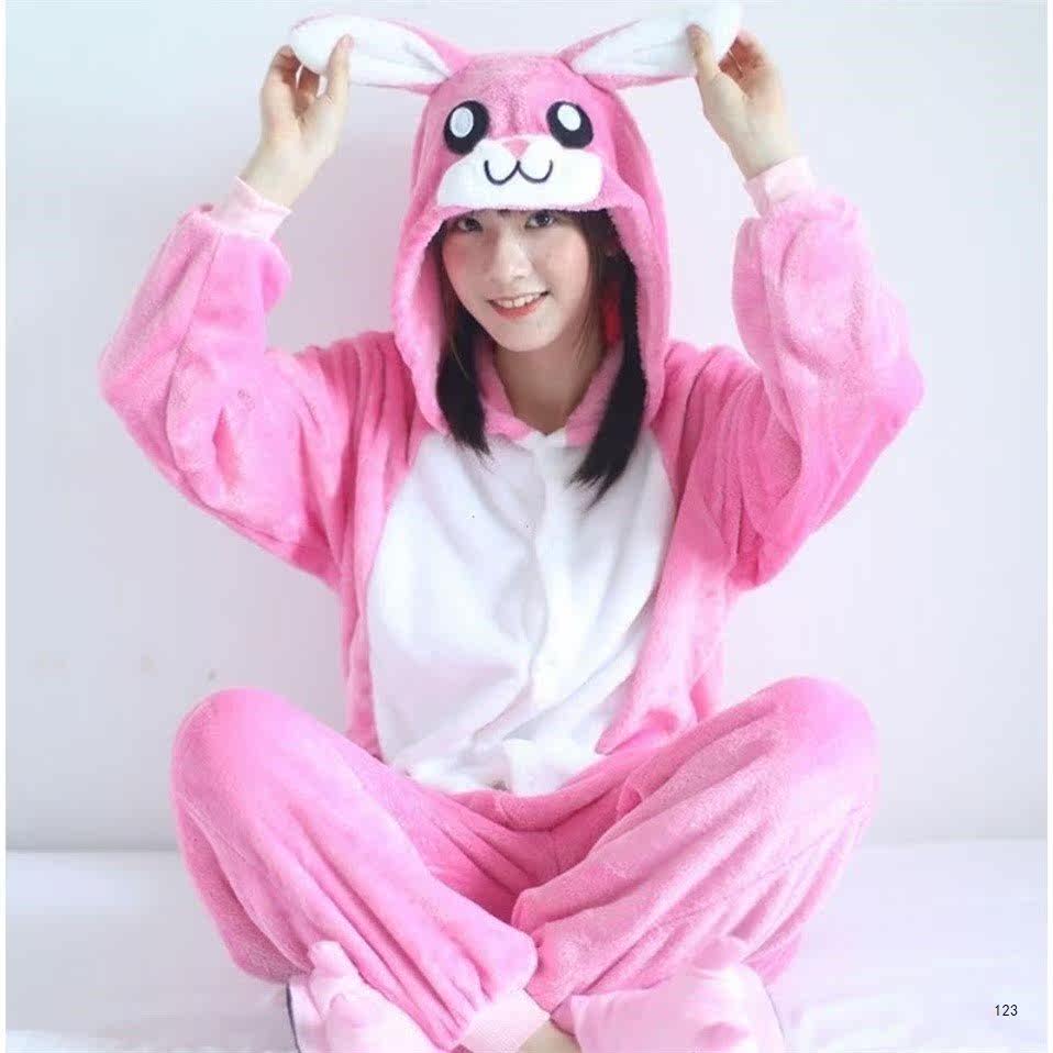 Rabbit cute thickening men and women same toilet-mate flannel cartoon connexion powder rabbit blue rabbit