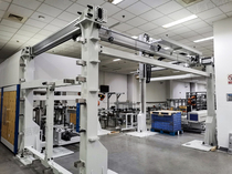 Heavy-duty rack sliding table module gantry truss manipulator linear guide rail code stacker with self-motivated robot