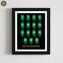 2007-08 season Celtic title line-up photo Remembrance photo frame Garnette Pilsone swings to the table