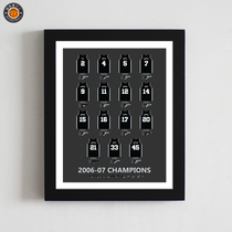 2006-07 season Spurs title line-up photo wall Duncan commemorates solid wood photo frame basketball fan gift men