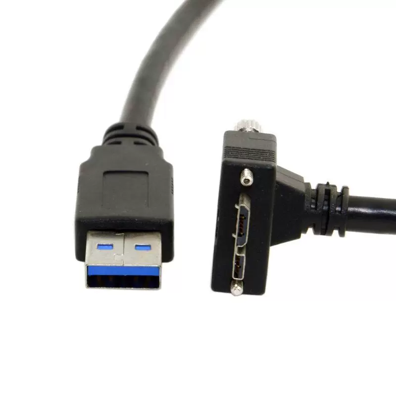 USB 3.0 A male к Micro USB под микроразъем изгиб ленты винты 90 градусов кабель данных для промышленных камер